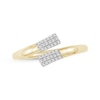 Thumbnail Image 1 of Diamond Deconstructed Bypass Fashion Ring 1/8 ct tw 10K Yellow Gold