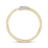 Thumbnail Image 4 of Diamond Deconstructed Bypass Fashion Ring 1/8 ct tw 10K Yellow Gold