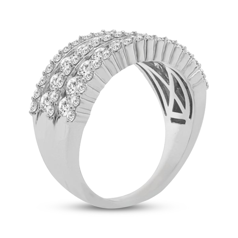 Main Image 2 of Diamond Multi-Row Anniversary Ring 2 ct tw 10K White Gold