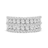 Thumbnail Image 4 of Diamond Multi-Row Anniversary Ring 2 ct tw 10K White Gold