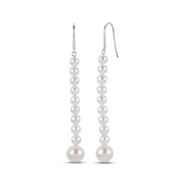 Cultured Pearl Drop Earrings Sterling Silver