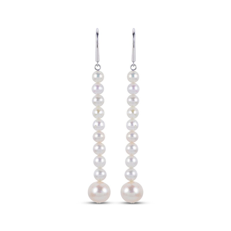 Main Image 2 of Cultured Pearl Drop Earrings Sterling Silver