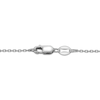 Thumbnail Image 2 of Cultured Pearl & White Lab-Created Sapphire Cheveron Necklace Sterling Silver 18&quot;