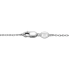 Thumbnail Image 1 of Cultured Pearl & White Lab-Created Sapphire Doorknocker Necklace Sterling Silver 18"