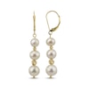 Thumbnail Image 1 of Cultured Pearl & Bead Drop Earrings 14K Yellow Gold