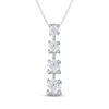 Thumbnail Image 1 of Diamond Graduated Drop Necklace 1/2 ct tw 10K White Gold 18"