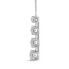 Thumbnail Image 2 of Diamond Graduated Drop Necklace 1/2 ct tw 10K White Gold 18"