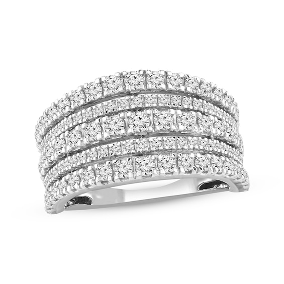 Diamond Five-Row Anniversary Ring 1-1/2 ct tw 14K White Gold