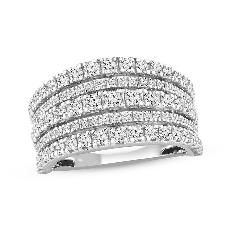 Main Image 1 of Diamond Five-Row Anniversary Ring 1-1/2 ct tw 14K White Gold