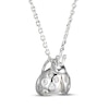 Thumbnail Image 2 of Cultured Pearl & White Lab-Created Sapphire Ladybug Necklace Sterling Silver 18&quot;