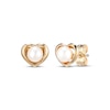 Thumbnail Image 1 of Cultured Pearl Heart Stud Earrings 10K Yellow Gold