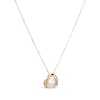 Thumbnail Image 1 of Cultured Pearl Tilted Heart Necklace 10K Yellow Gold 18&quot;