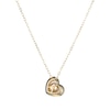 Thumbnail Image 3 of Cultured Pearl Tilted Heart Necklace 10K Yellow Gold 18&quot;