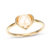 Thumbnail Image 1 of Cultured Pearl Heart Ring 10K Yellow Gold