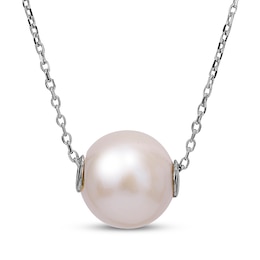 Cultured Pearl Necklace Sterling Silver 18&quot;