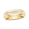 Thumbnail Image 1 of Men's Baguette-Cut Diamond Channel Fashion Ring 1/2 ct tw 10K Yellow Gold