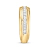 Thumbnail Image 2 of Men's Baguette-Cut Diamond Channel Fashion Ring 1/2 ct tw 10K Yellow Gold