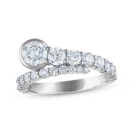 Milestones Diamond Bypass Anniversary Ring 2 ct tw 14K White Gold