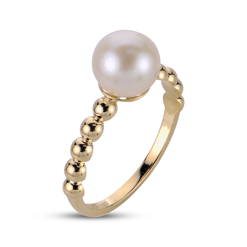 Main Image 2 of Cultured Pearl Beaded Ring 10K Yellow Gold