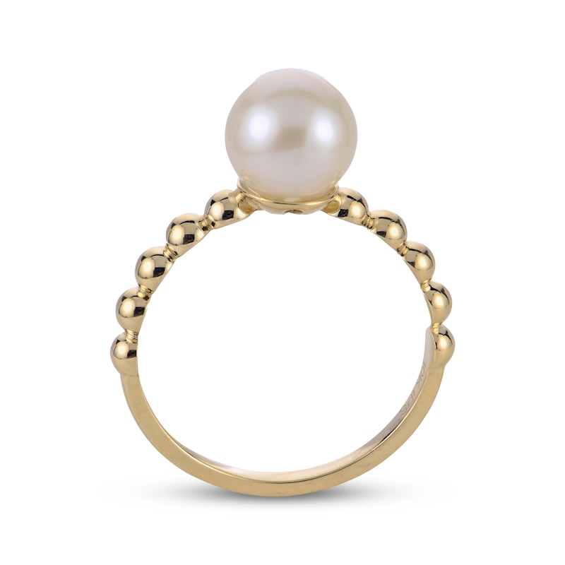 Main Image 4 of Cultured Pearl Beaded Ring 10K Yellow Gold