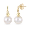 Thumbnail Image 1 of Cultured Pearl Dangle Earrings 10K Yellow Gold