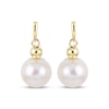 Thumbnail Image 2 of Cultured Pearl Dangle Earrings 10K Yellow Gold