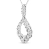 Thumbnail Image 2 of Milestones Diamond Teardrop Dangle Necklace 2 ct tw 10K White Gold 18&quot;