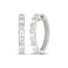 Thumbnail Image 1 of Lab-Grown Diamonds by KAY Baguette & Round-Cut Hoop Earrings 1 ct tw 10K White Gold