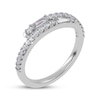 Thumbnail Image 2 of Baguette & Round-Cut Diamond Wrap Ring 1/3 ct tw 14K White Gold