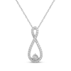 Thumbnail Image 1 of Lab-Grown Diamonds by KAY Infinity Necklace 1/3 ct tw Sterling Silver 18&quot;