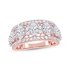 Thumbnail Image 1 of Lab-Grown Diamonds by KAY Oval & Round-Cut Ring 2 ct tw 14K Rose Gold