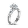 Thumbnail Image 2 of Round-Cut Diamond Double Halo Bridal Set 7/8 ct tw 10K White Gold