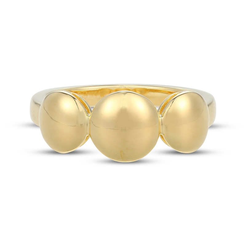 Main Image 3 of Three Disc Ring 18K Yellow Gold-Plated Sterling Silver