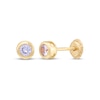 Thumbnail Image 1 of Children's Round-Cut Amethyst Stud Earrings 14K Yellow Gold