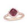 Thumbnail Image 1 of Neil Lane Cushion-cut Garnet Engagement Ring 1/2 ct tw Diamonds 14K Rose Gold