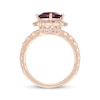 Thumbnail Image 3 of Neil Lane Cushion-cut Garnet Engagement Ring 1/2 ct tw Diamonds 14K Rose Gold