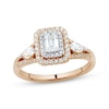 Thumbnail Image 1 of Emerald-Cut Diamond Double Frame Engagement Ring 1 ct tw 14K Two-Tone Gold