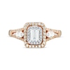 Thumbnail Image 3 of Emerald-Cut Diamond Double Frame Engagement Ring 1 ct tw 14K Two-Tone Gold