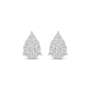 Thumbnail Image 2 of Diamond Teardrop Stud Earrings 1/2 ct tw 10K White Gold