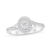 Thumbnail Image 0 of Round-Cut Diamond Oval-Halo Engagement Ring 3/8 ct tw 10K White Gold