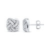 Thumbnail Image 1 of Diamond Love Knot Stud Earrings 1/3 ct tw 10K White Gold