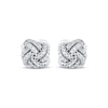 Thumbnail Image 2 of Diamond Love Knot Stud Earrings 1/3 ct tw 10K White Gold