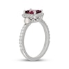 Thumbnail Image 2 of Neil Lane Octagon-Cut Rhodolite Garnet, Diamond & Cultured Akoya Pearl Engagement Ring 3/8 ct tw 14K White Gold