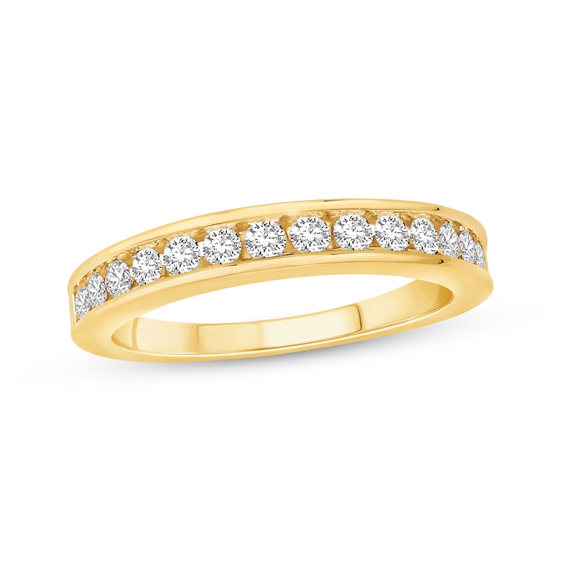 Main Image 1 of Diamond Anniversary Ring 1/2 ct tw Round-cut 10K Yellow Gold