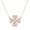Thumbnail Image 0 of Diamond Flower Necklace 1/8 ct tw 10K Rose Gold 18"