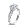 Thumbnail Image 2 of THE LEO Diamond Round-Cut Cushion Halo Engagement Ring 1 ct tw 14K White Gold