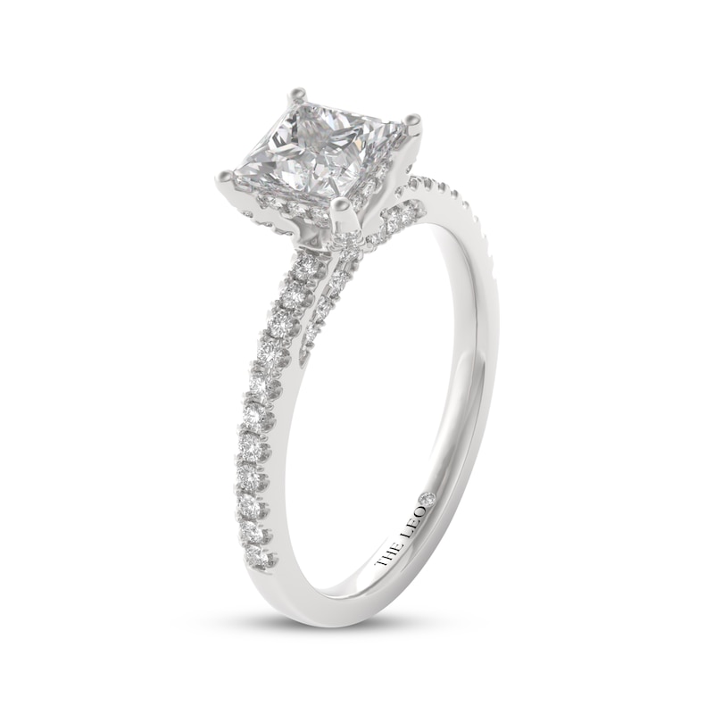 Main Image 2 of THE LEO Diamond Princess-Cut Engagement Ring 1-1/3 ct tw 14K White Gold