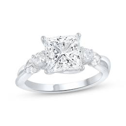 Adore Lab-Grown Diamonds Princess-Cut Engagement Ring 2-1/3 ct tw 14K White Gold