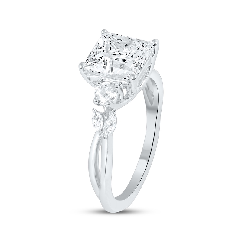 Main Image 2 of Lab-Grown Diamonds by KAY Princess-Cut Engagement Ring 2-1/3 ct tw 14K White Gold