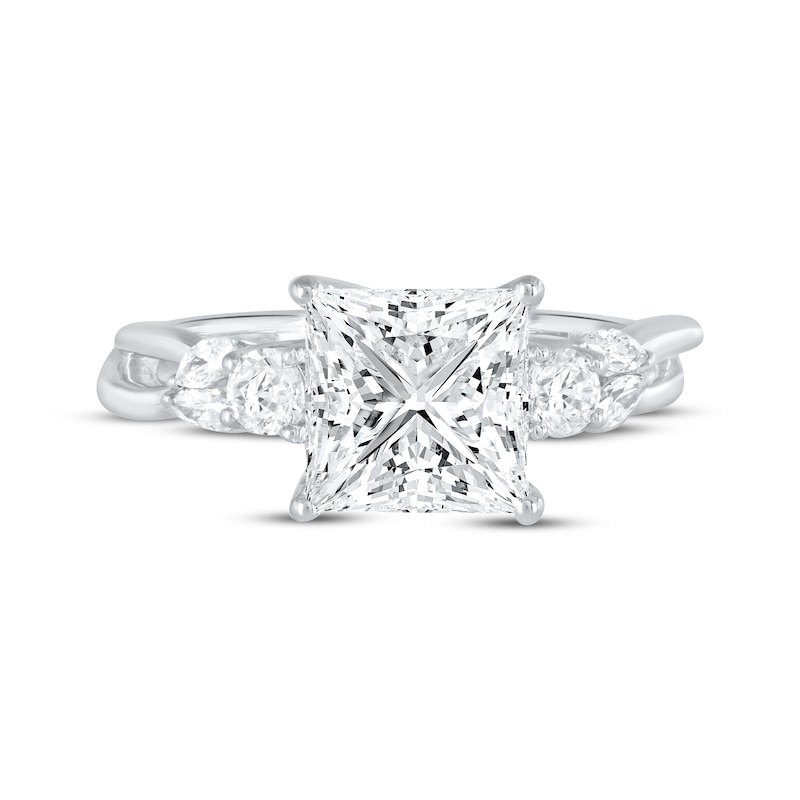 Main Image 3 of Lab-Grown Diamonds by KAY Princess-Cut Engagement Ring 2-1/3 ct tw 14K White Gold